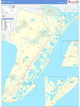 Cape May County Wall Map Basic Style